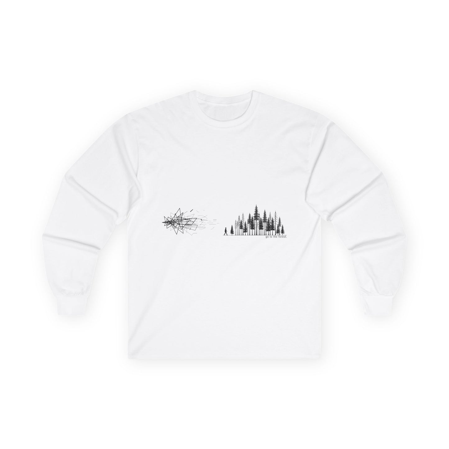 Minimalist Long Sleeve Tee with Artistic Design