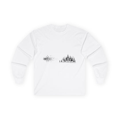 Minimalist Long Sleeve Tee with Artistic Design