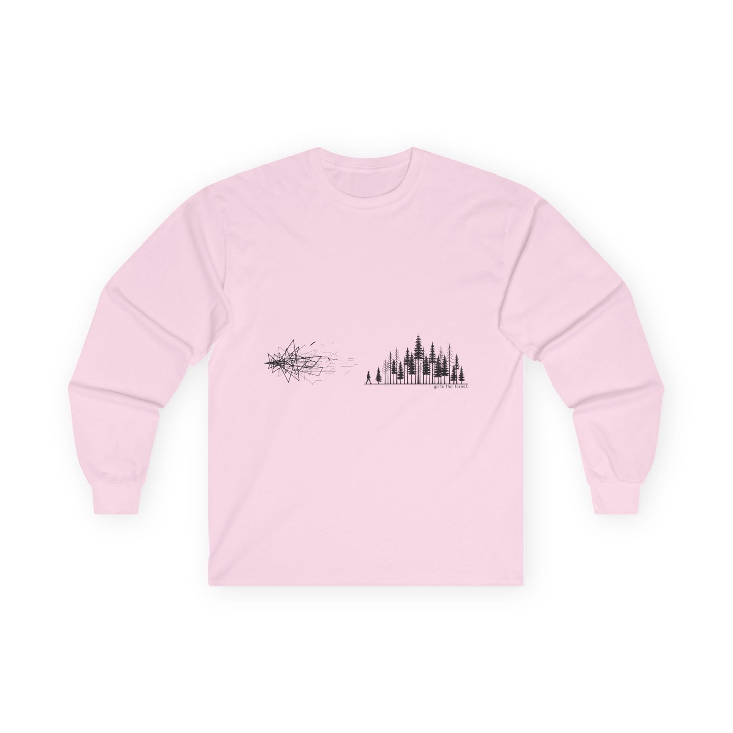 Minimalist Long Sleeve Tee with Artistic Design
