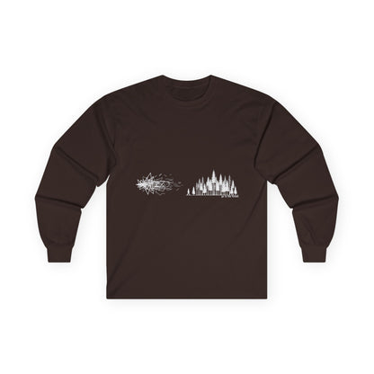 Minimalist Long Sleeve Tee with Artistic Design