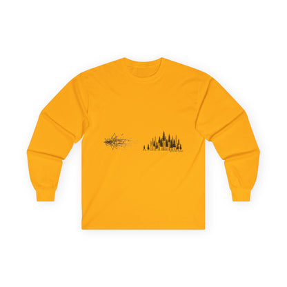 Minimalist Long Sleeve Tee with Artistic Design
