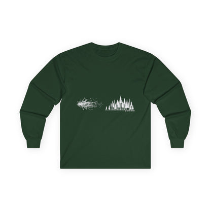 Minimalist Long Sleeve Tee with Artistic Design
