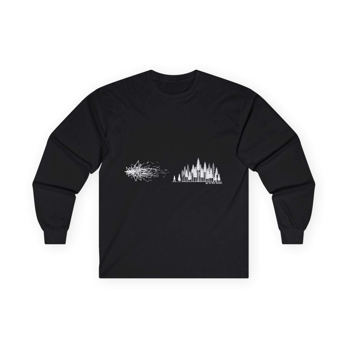 Minimalist Long Sleeve Tee with Artistic Design