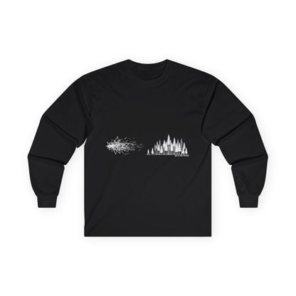 Minimalist Long Sleeve Tee with Artistic Design